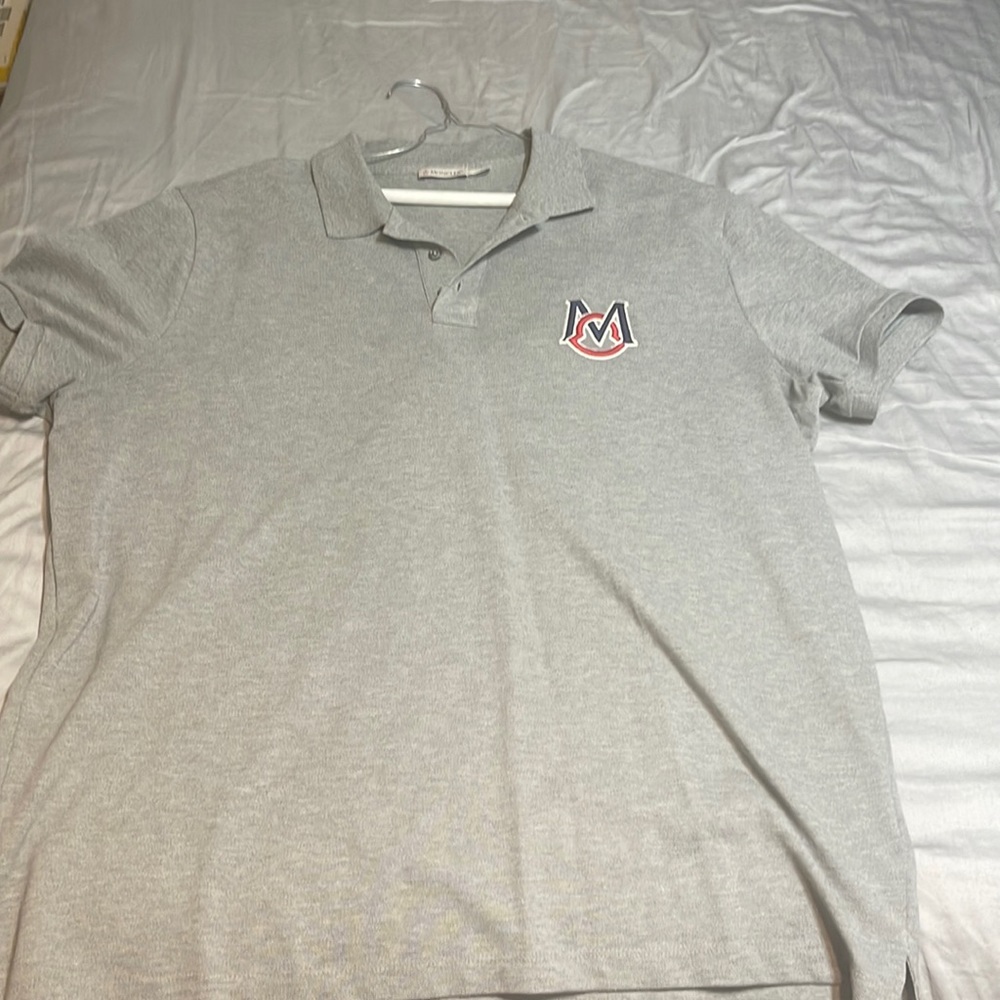 Gray Moncler collared shirt - XL